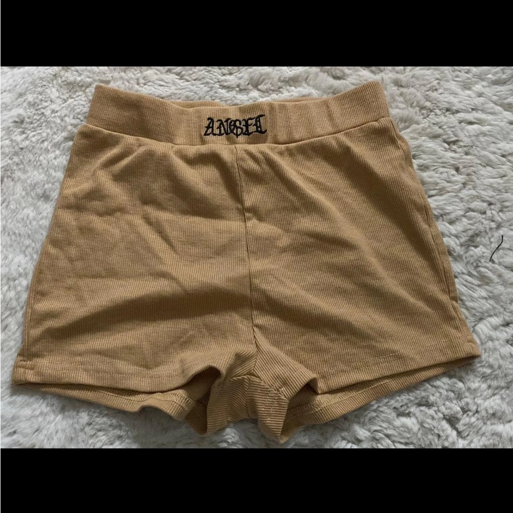 SHEIN Tan High Waist Shorts